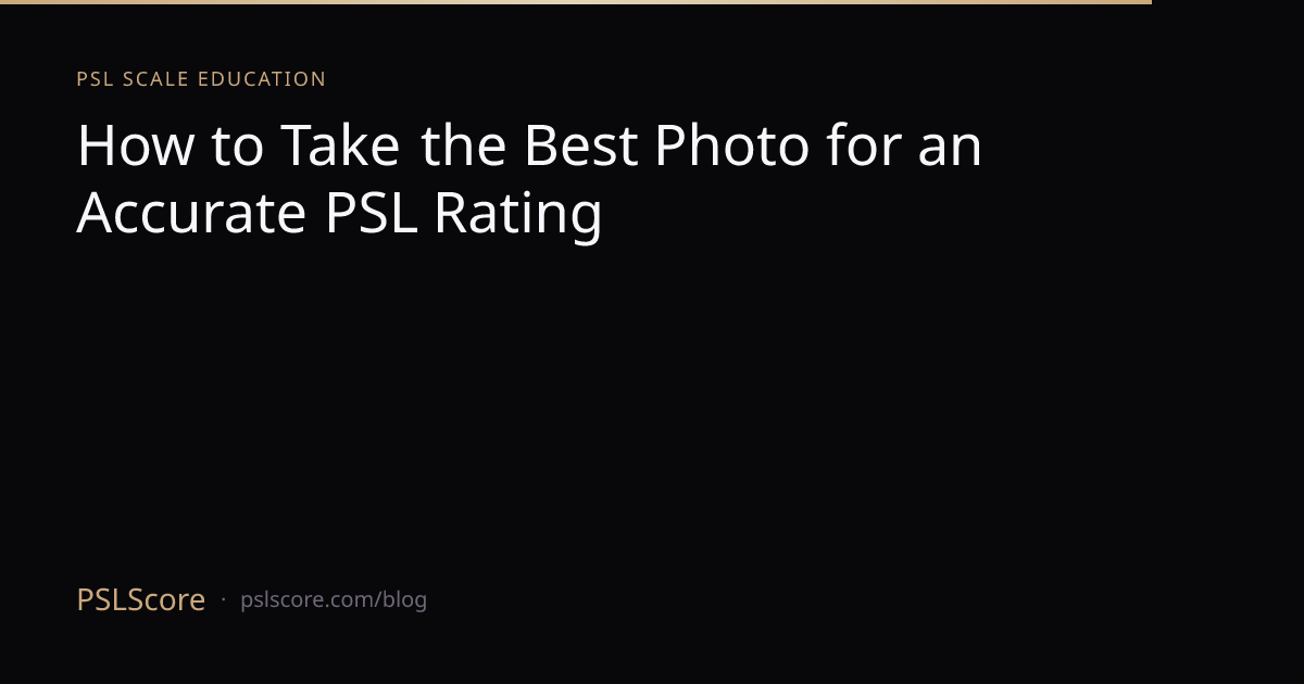 How to Take the Best Photo for an Accurate PSL Rating | PSLScore